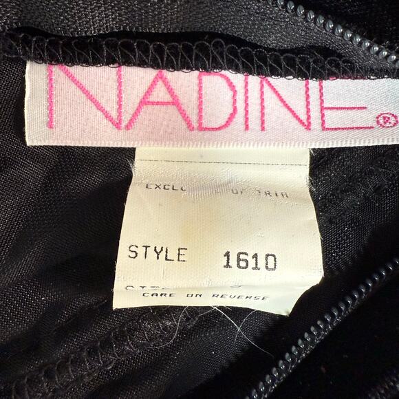 Vintage 90s Formal Nadine Black Velvet Maxi Dress Juniors 3 Criss Cross Back - Picture 5 of 12